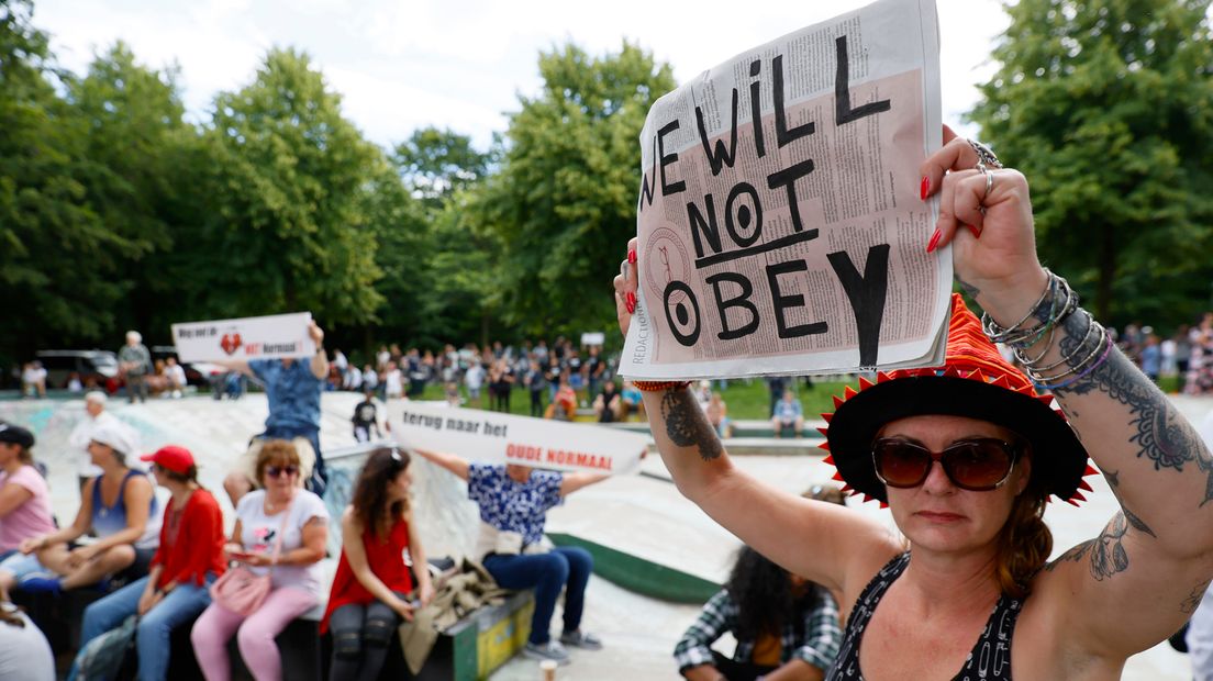 Demonstratie op het Malieveld in Den Haag tegen de coronamaatregelen