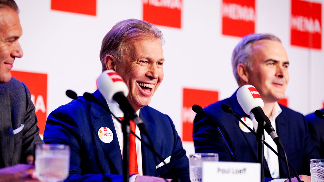 Marcel Boekhoorn lacht in oktober 2018, tijdens de overname van HEMA.