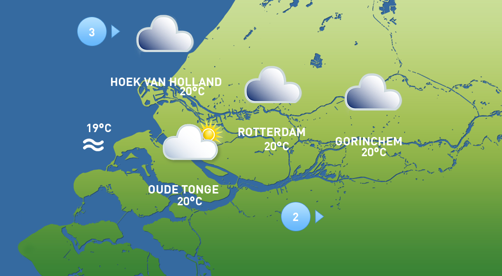 Weerkaart van dinsdag 22 september 2026