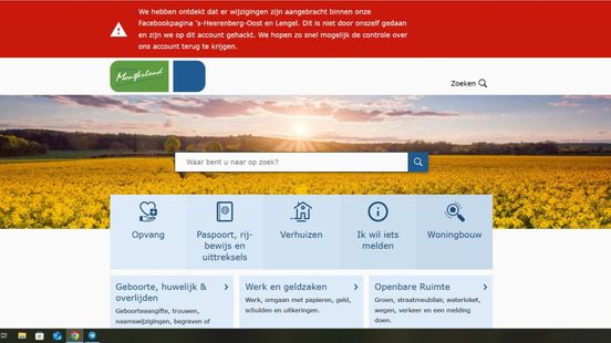 Facebookpagina's Gemeente Montferland gehackt
