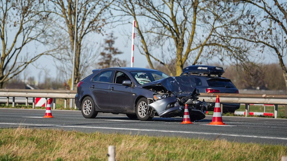 Botsing op de A12, een gewonde
