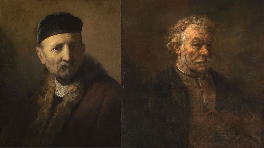 Wel of geen Rembrandt? Tronie van een oude man (l), Portret van een oude man (r) 