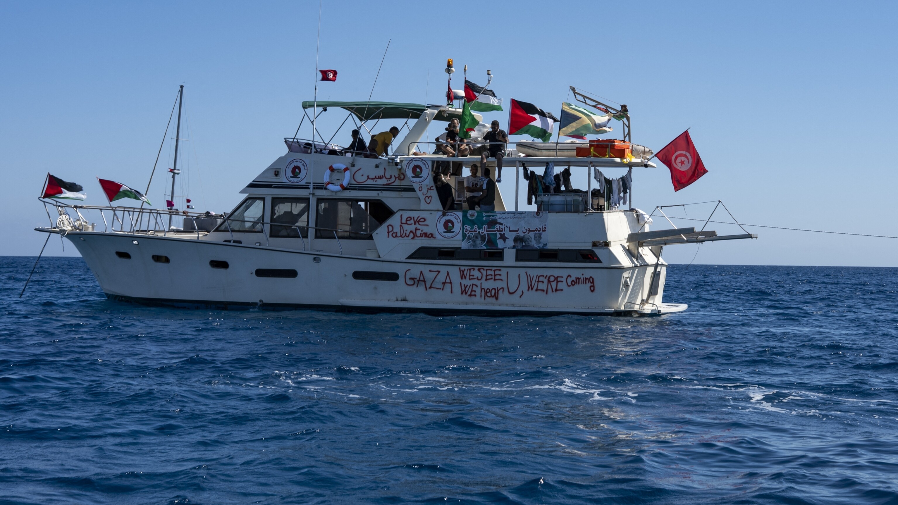 Ien fan de boaten yn de Gaza-float