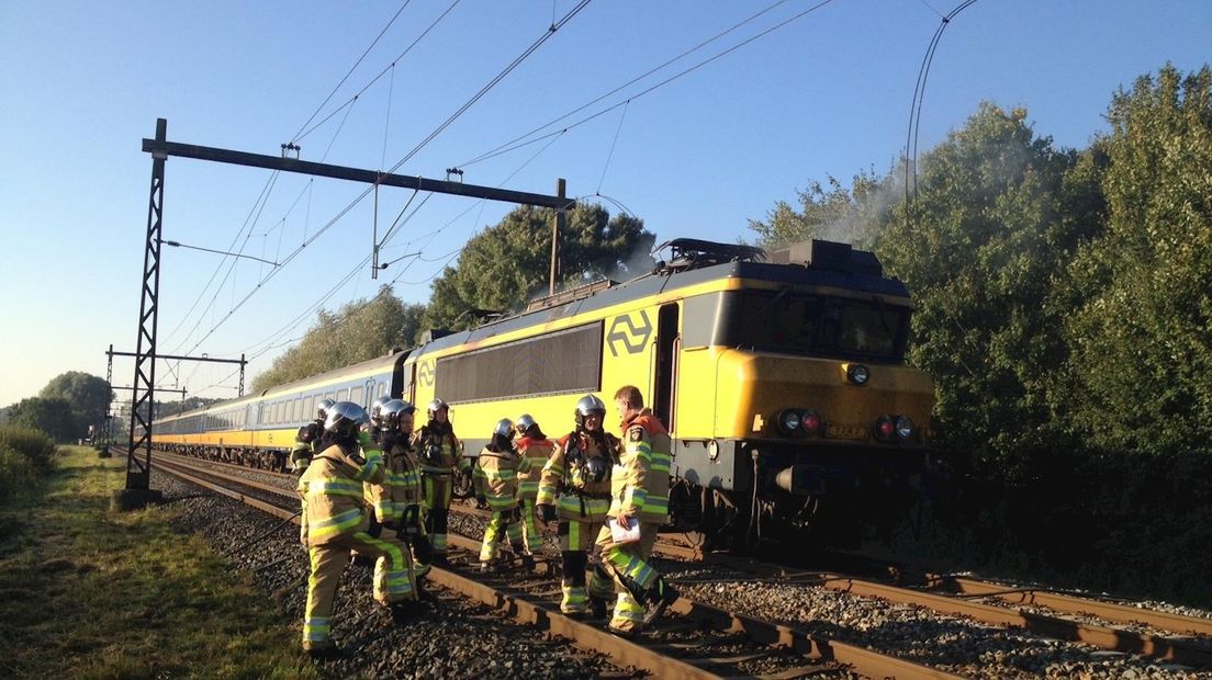 Brand trein Olst