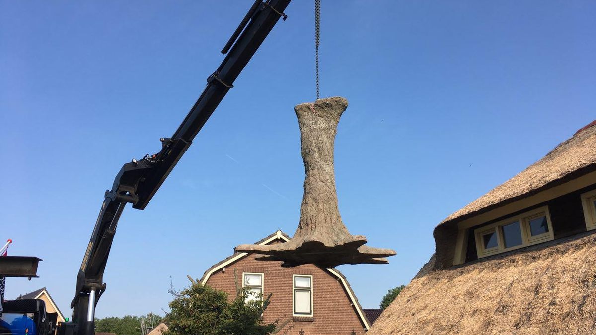 Kunstwerk van bijna vier ton op transport