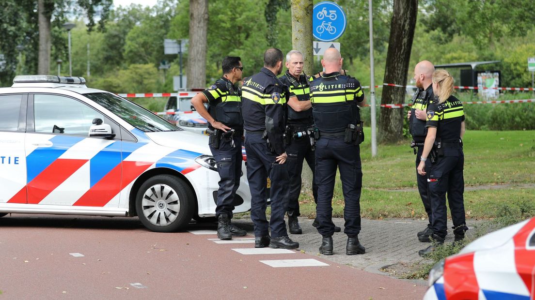 De omgeving werd tijdelijk afgezet door de politie