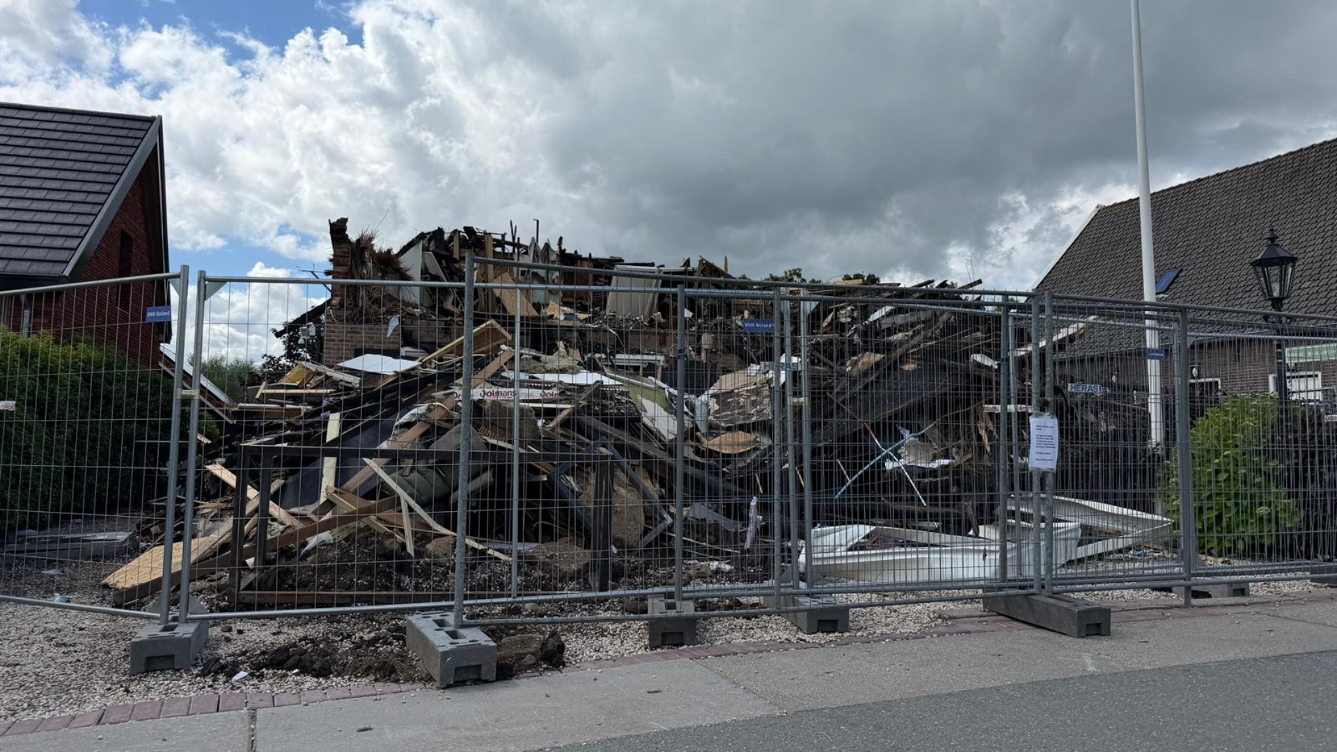 Alles wat er over is van het huis van de familie Brand.