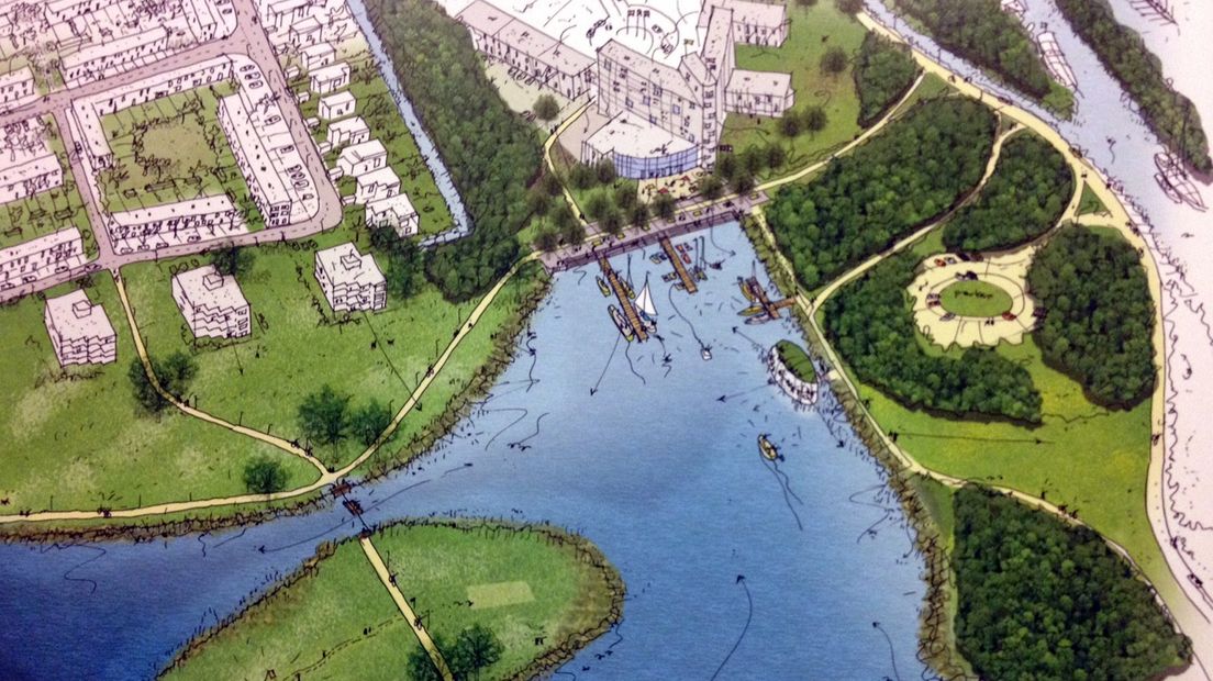 Een artist impression van de uitbreiding