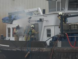 Brand op binnenvaartschip in Meppel
