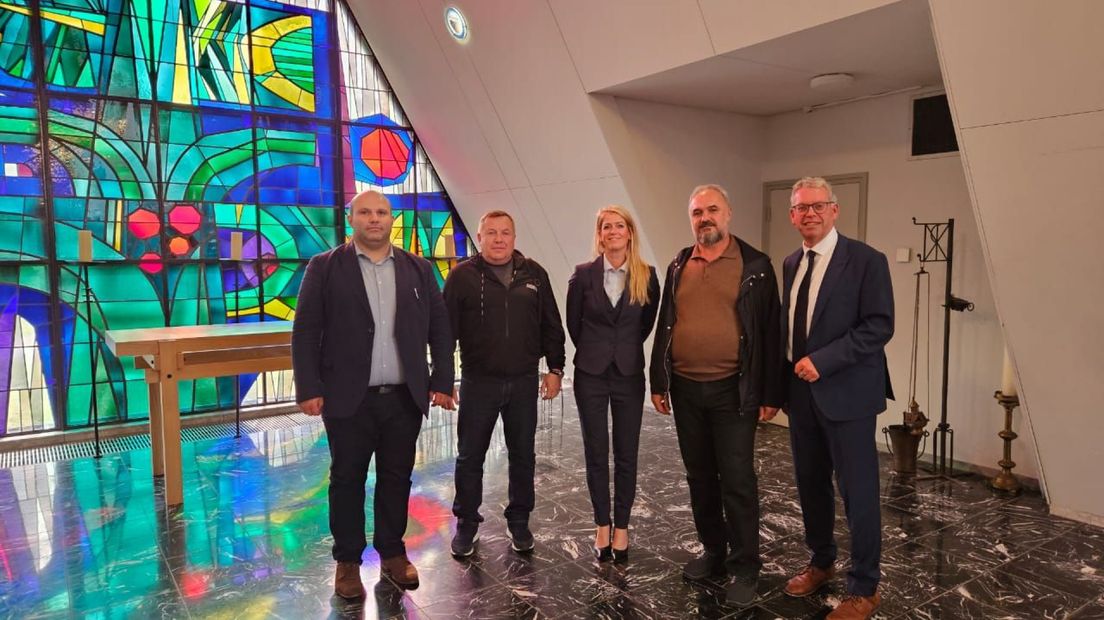 De Oekraïense delegatie in de Eusebiuskerk.