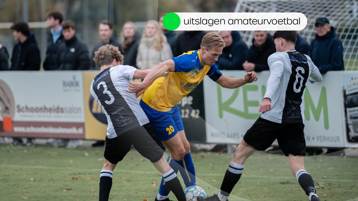 Uitslagen amateurvoetbal zondag 12 april