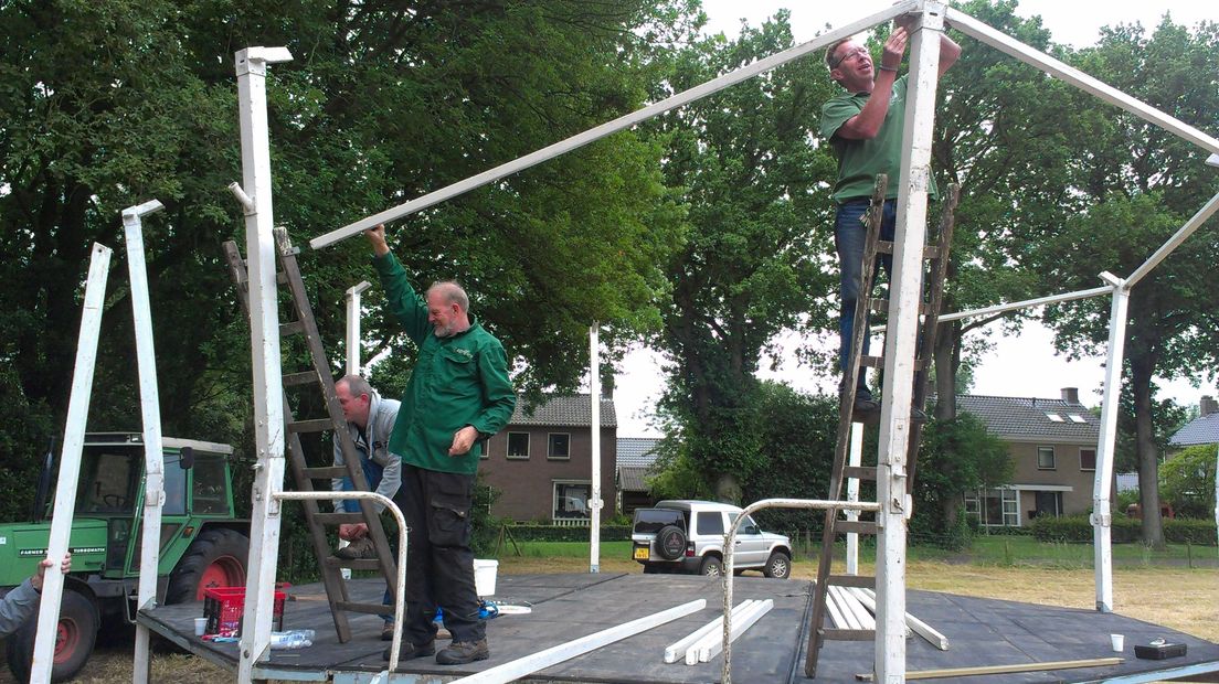 De opbouw van het decor