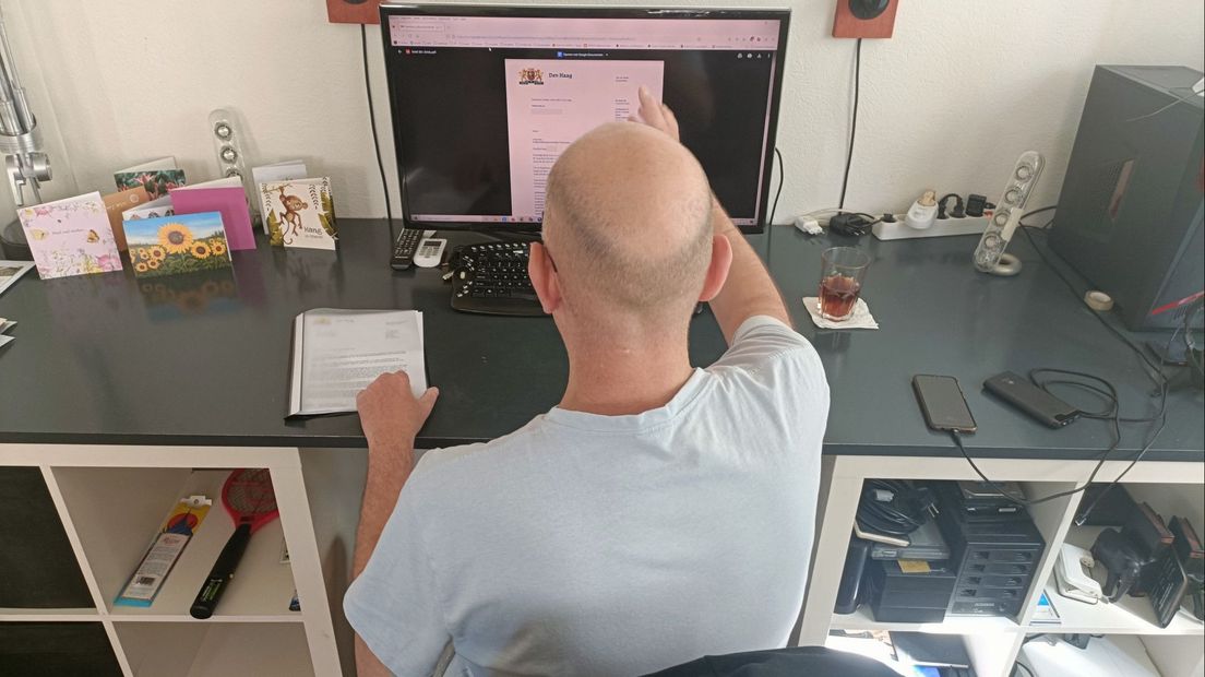 De doodzieke Edwin uit Loosduinen moest veel corresponderen met de gemeente