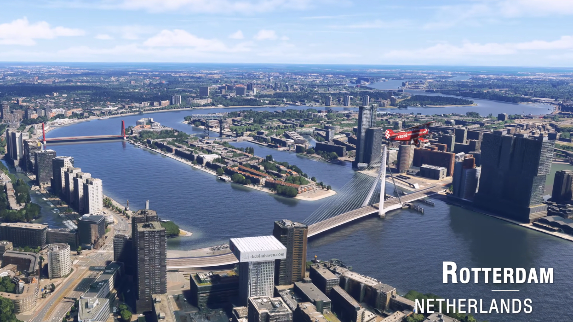 In de nieuwste update van ‘Microsoft Flight Simulator' heeft de havenstad een prominente rol gekregen.