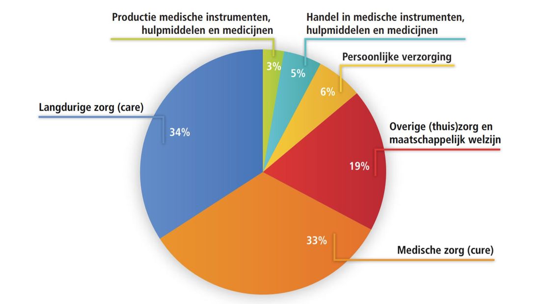 Taartdiagram gezondheidseconomie