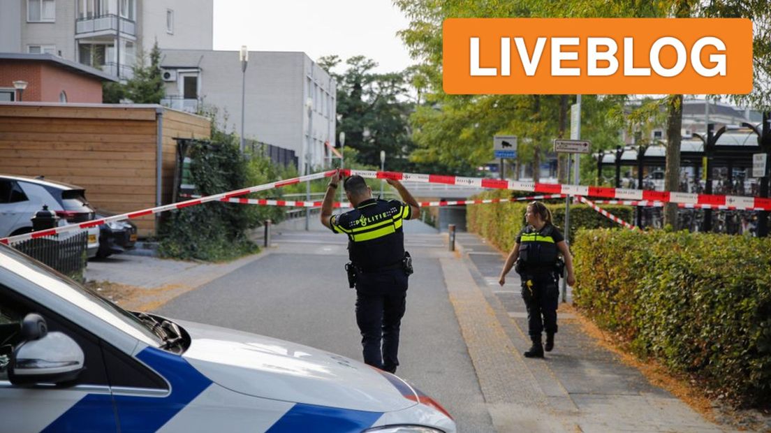 Politie na het steekincident in Apeldoorn.