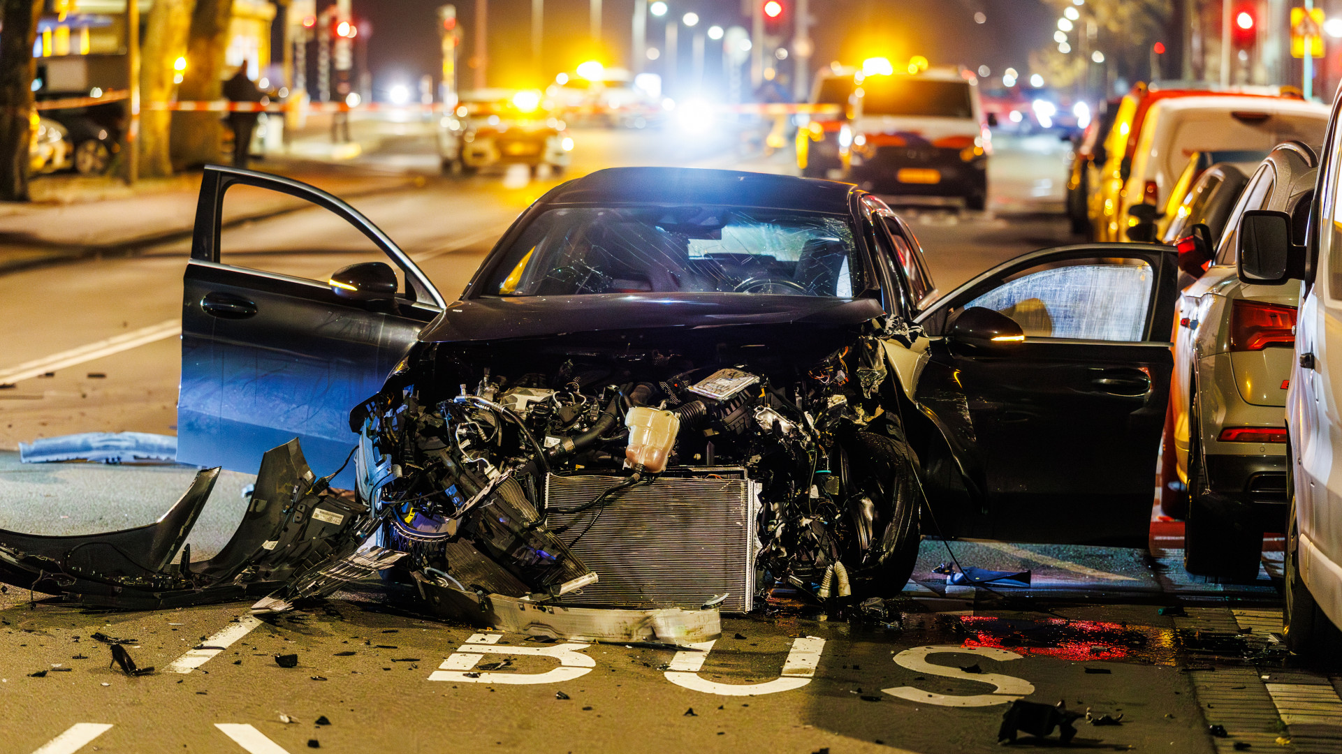 Eén van de twee betrokken auto's