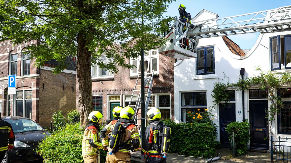De brand woedde aan de Groeneweg in Gouda