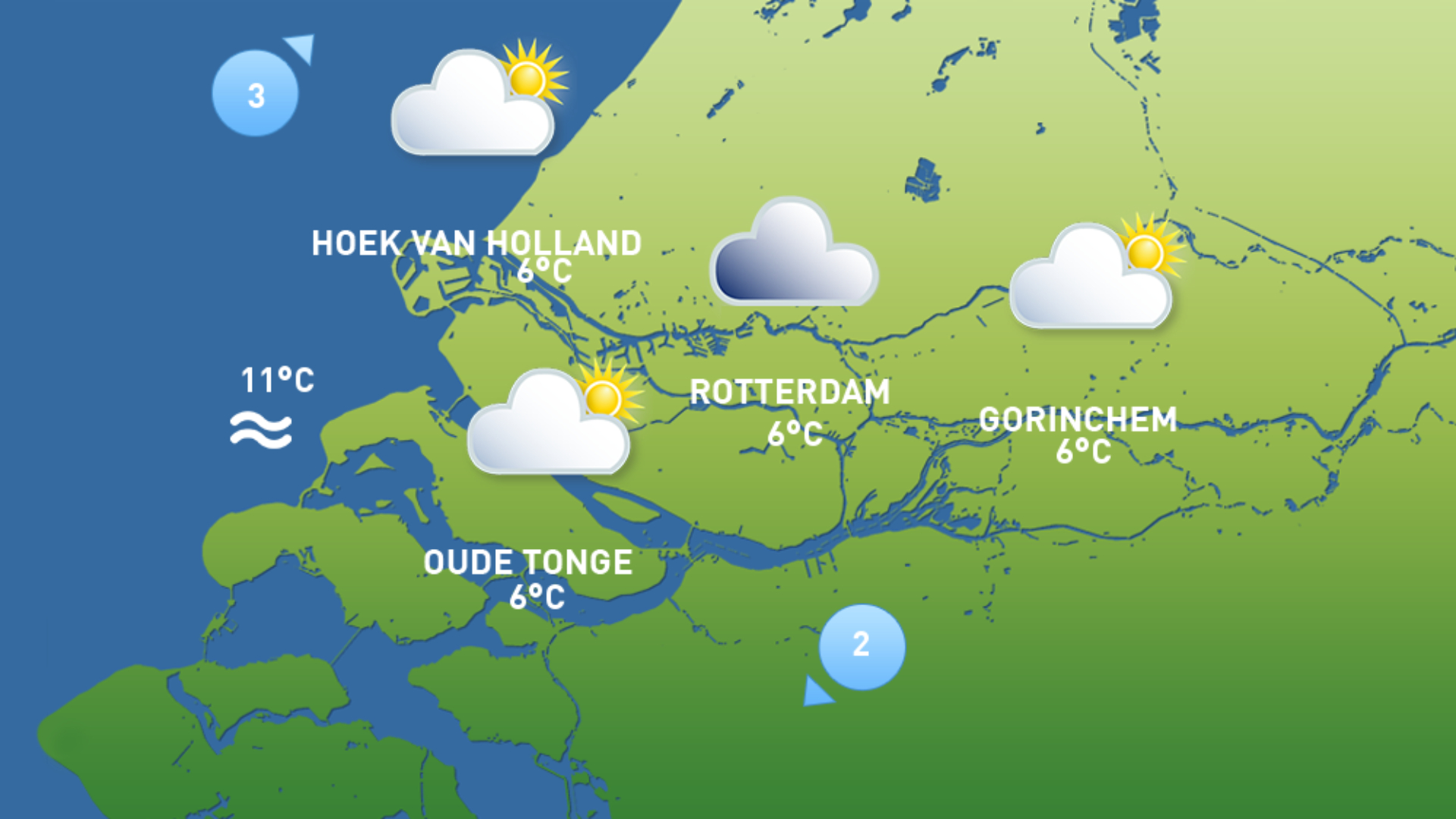 Het weerbeeld van woensdag 26 november.