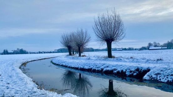 Nu al beetje wit in de Achterhoek; mogelijk meer sneeuw op woensdag