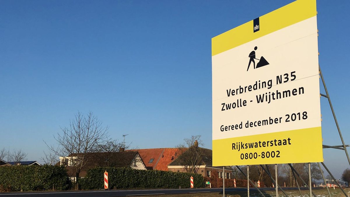 N35 komende dagen dicht tussen Zwolle en Laag Zuthem