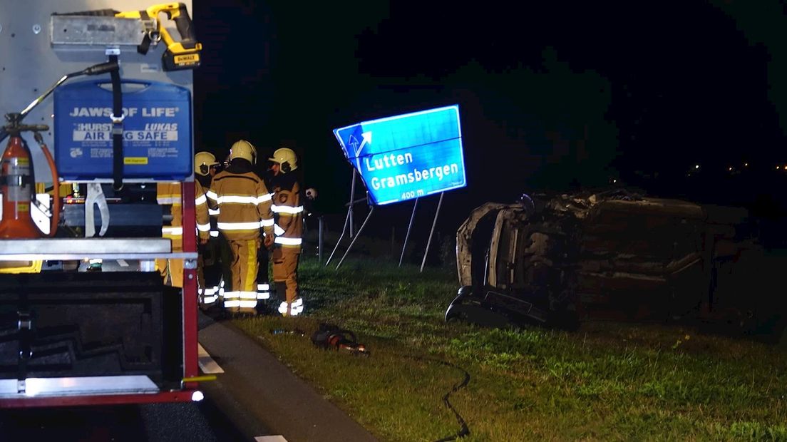 Ravage na ongeluk N343 bij Slagharen