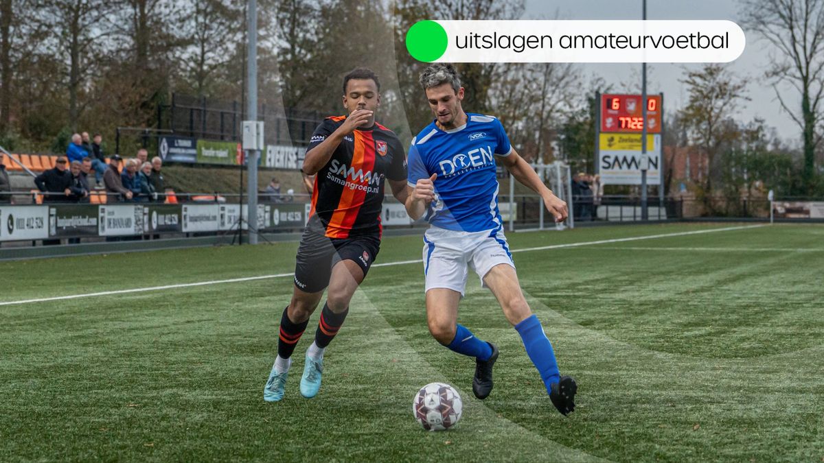 Uitslagen amateurvoetbal zaterdag 8 november