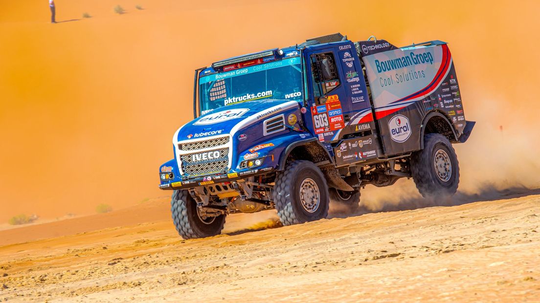 Mitchell van den Brink in de Dakar Rally.
