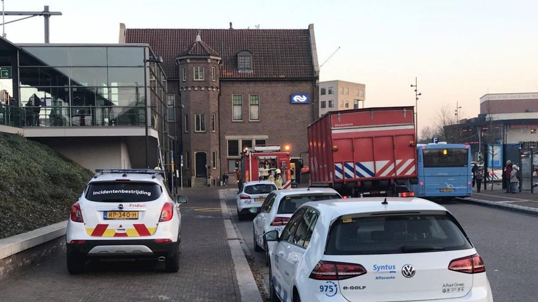 Brand op station in Deventer