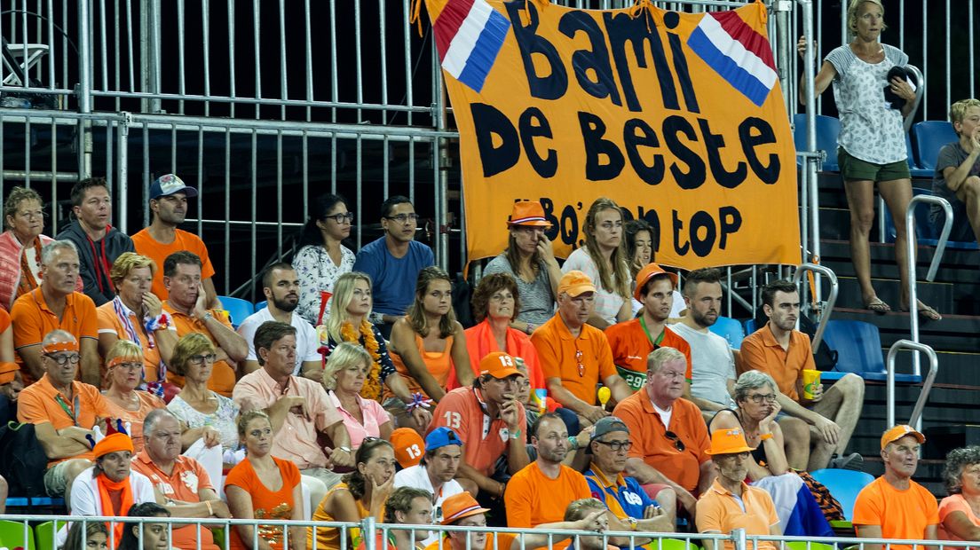 Spandoek voor Naomi van As bij de Olympische Spelen in Rio.