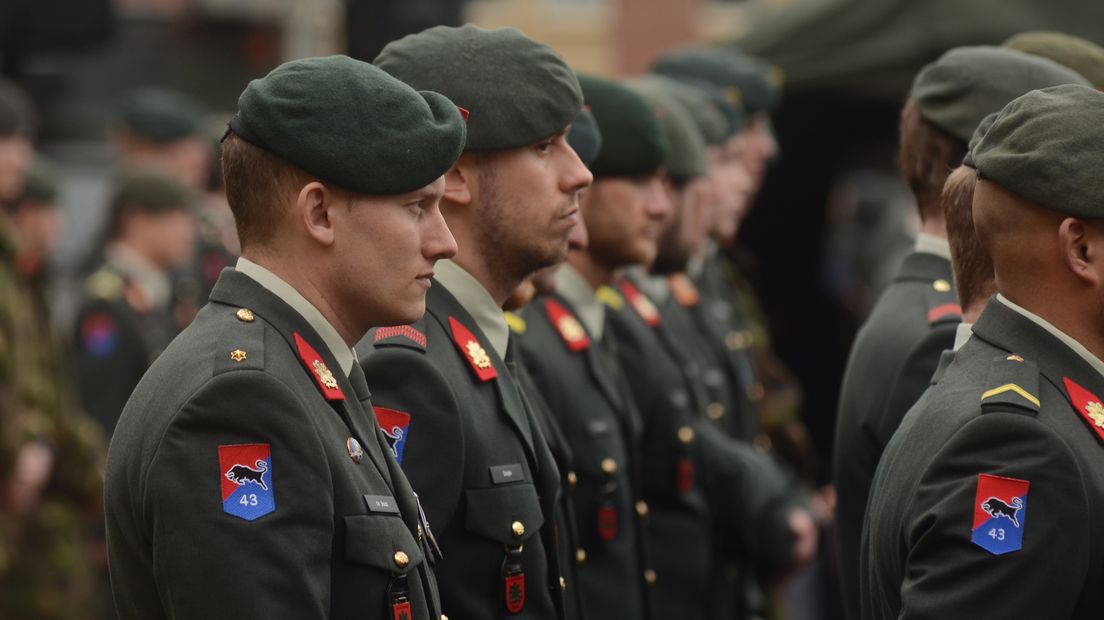 Militairen van 43 Gemechaniseerde Brigade in Havelte (Rechten: RTV Drenthe/Jeroen Kelderman)