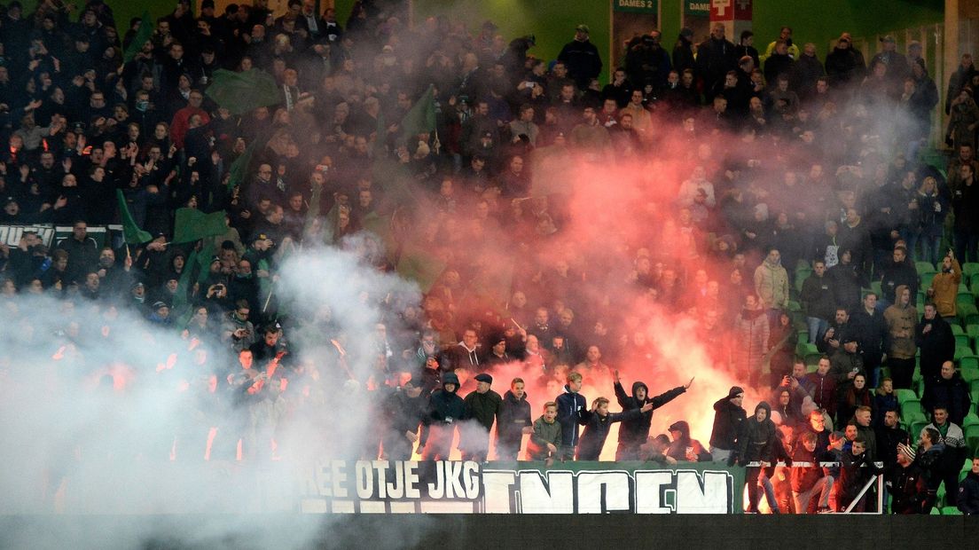 De fanatieke aanhang van FC Groningen archiefbeeld