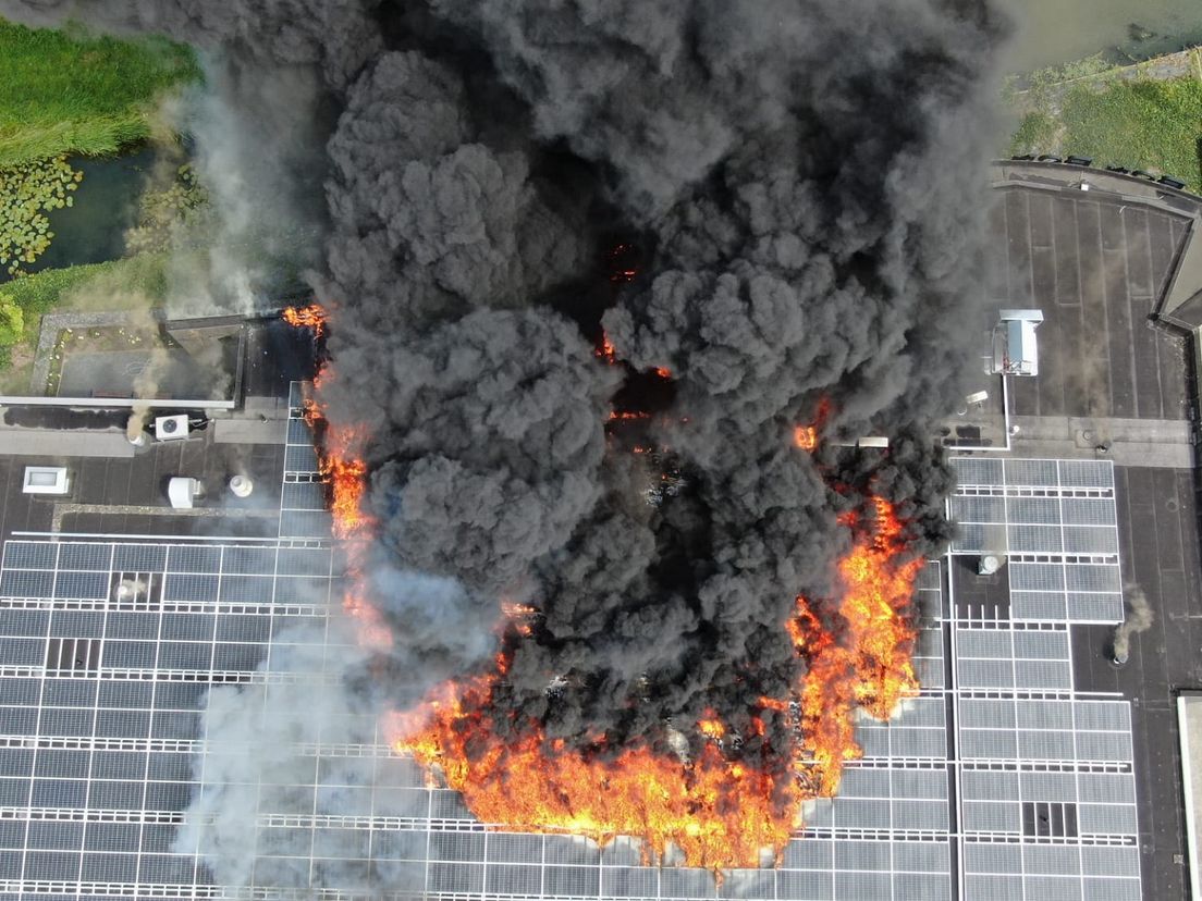 Grote brand in Alblasserdam