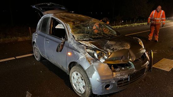 A1 deels afgesloten na ernstig ongeluk.