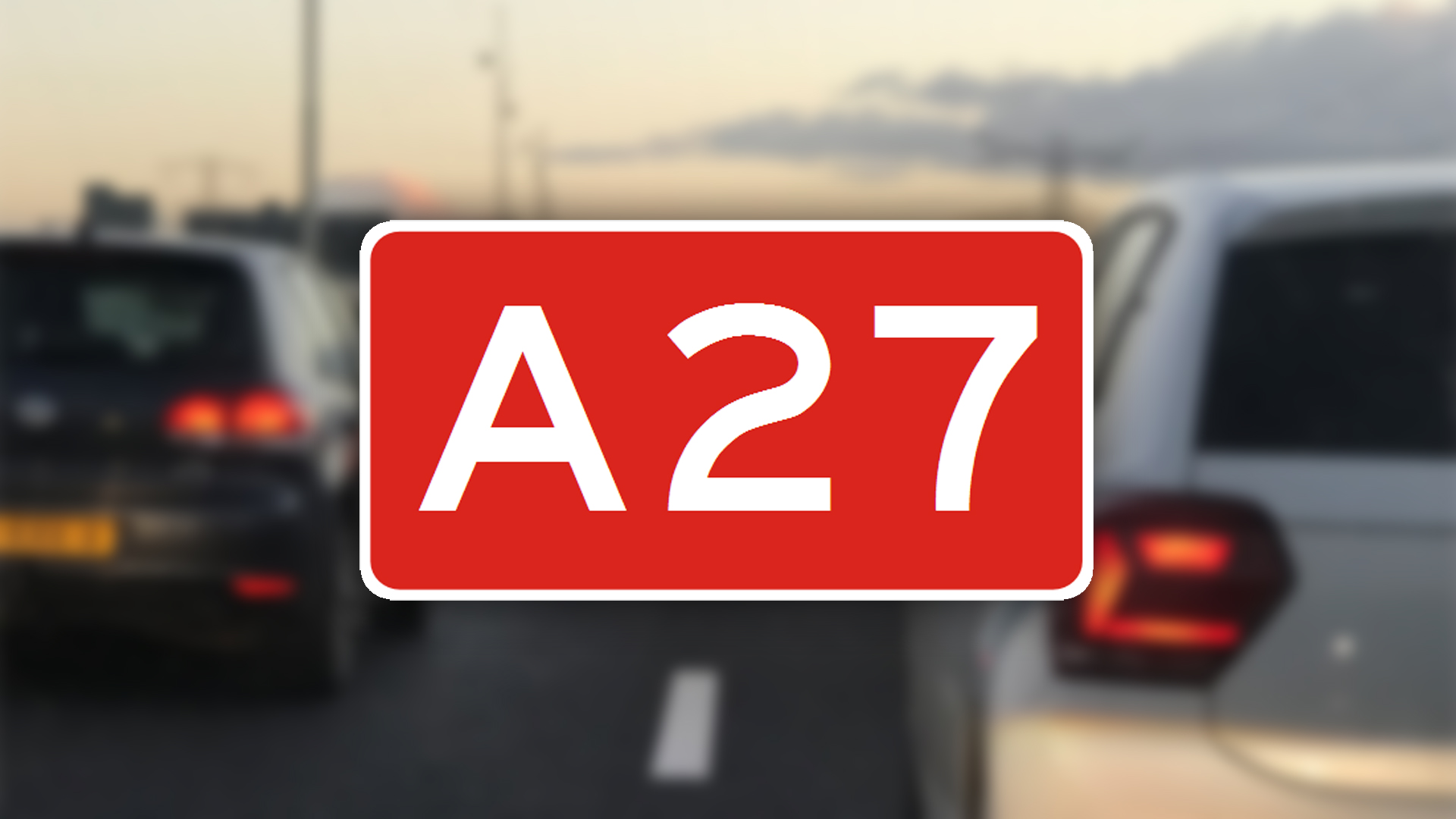 A27 dicht na ongeluk met meerdere auto's