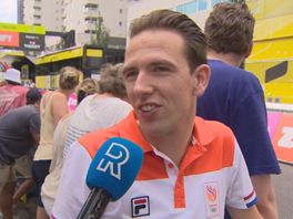 Aan de finish geniet Martijn van 'goed georganiseerde' Tour de France Femmes