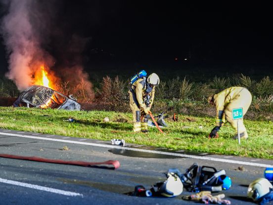 Gewonde na ongeval op N34 bij Dalen, weg afgesloten