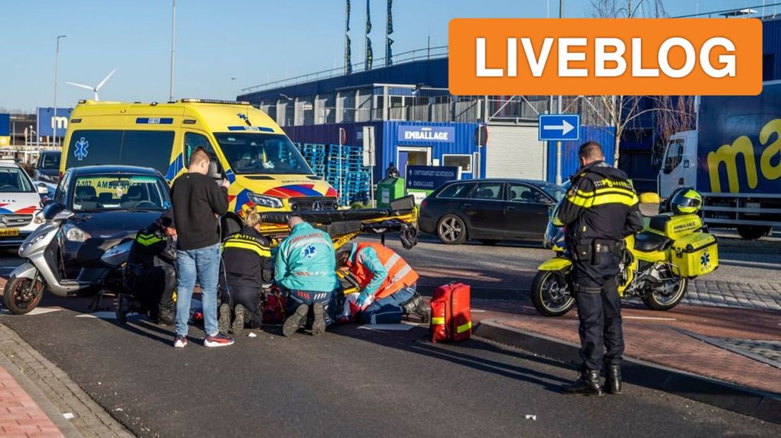 Op bedrijventerrein Centerpoort-Nieuwgraaf in Duiven is een scooterrijder gewond geraakt.