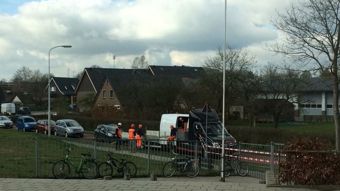 Gaslek op de Bram Streeflandweg.