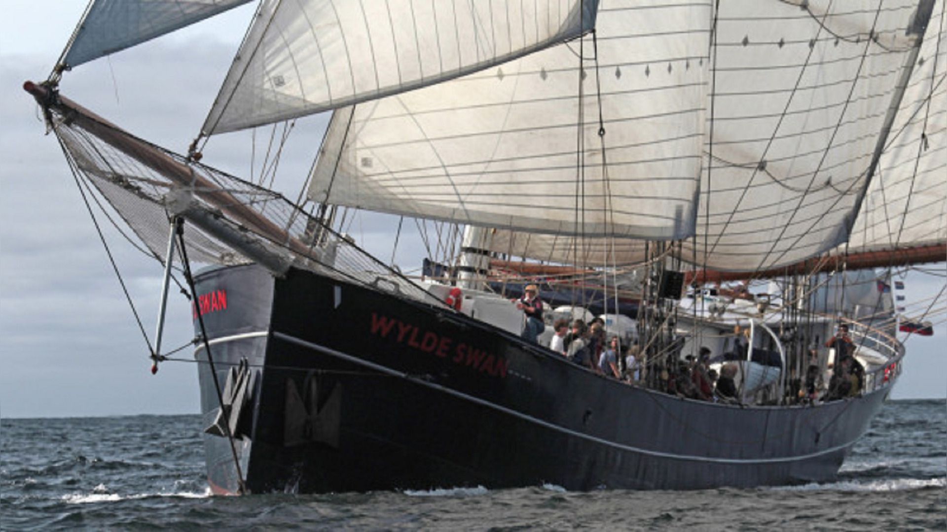 De Wylde Swan op de open zee