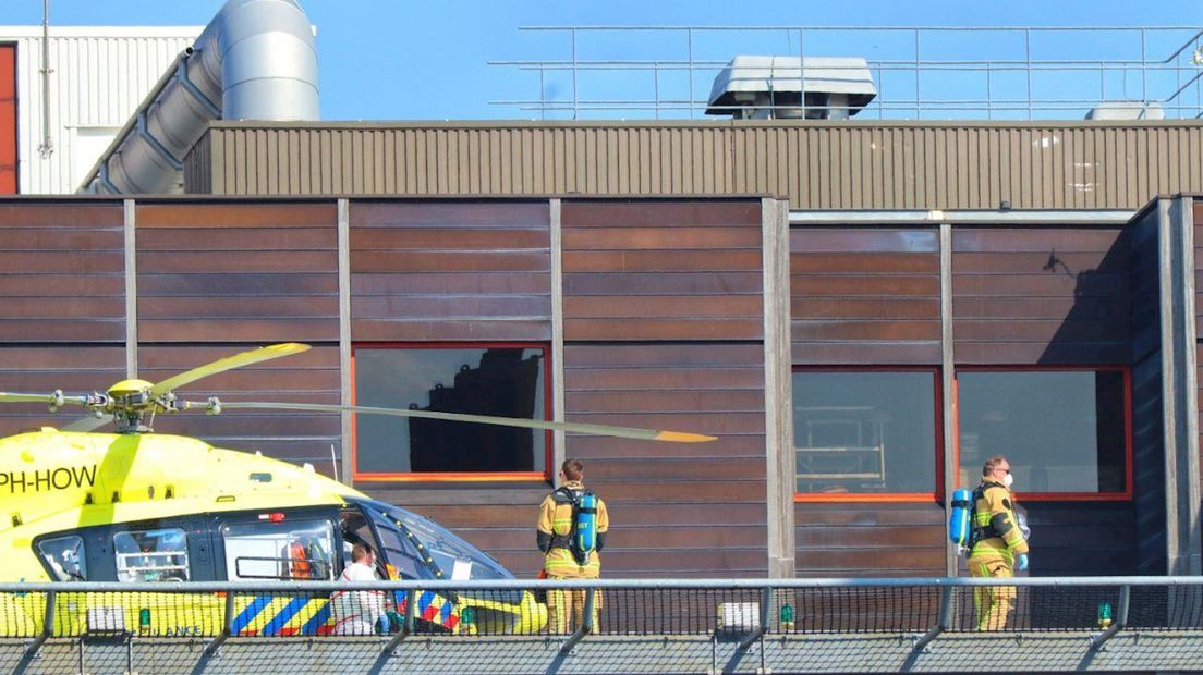 Speciale traumahelikopter landt bij MST Enschede
