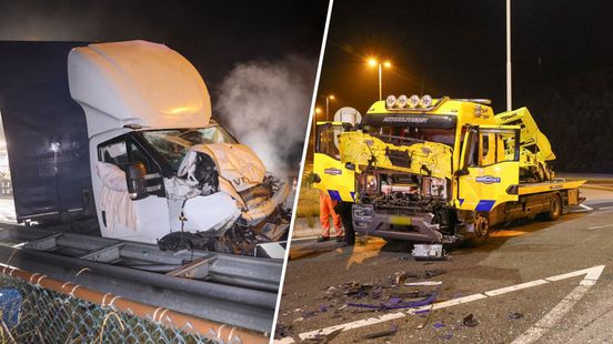 Bergingswagen haalt wrak op na zwaar ongeluk, maar crasht daarna zelf