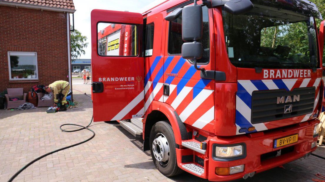De Drentse brandweer in actie (Rechten:Van Oost Media)
