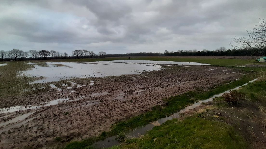 Water op het land in Drouwen