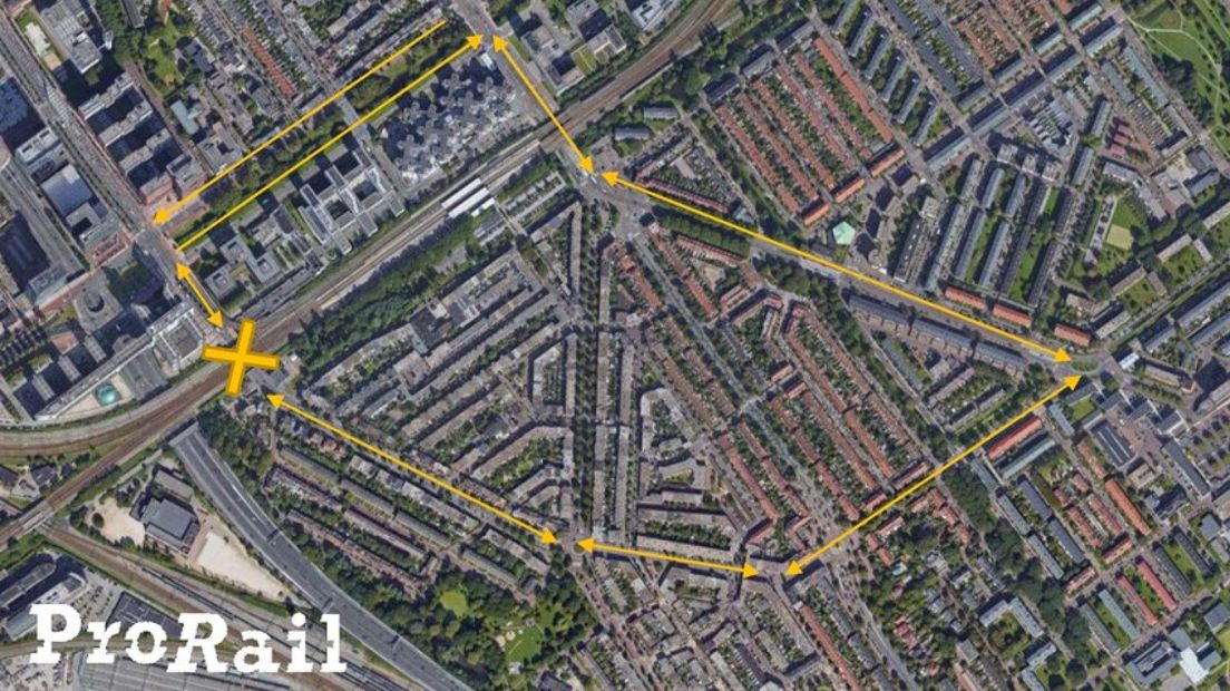Spoorviaduct Prinses Beatrixlaan in onderhoud, verkeer wordt drie weken omgeleid