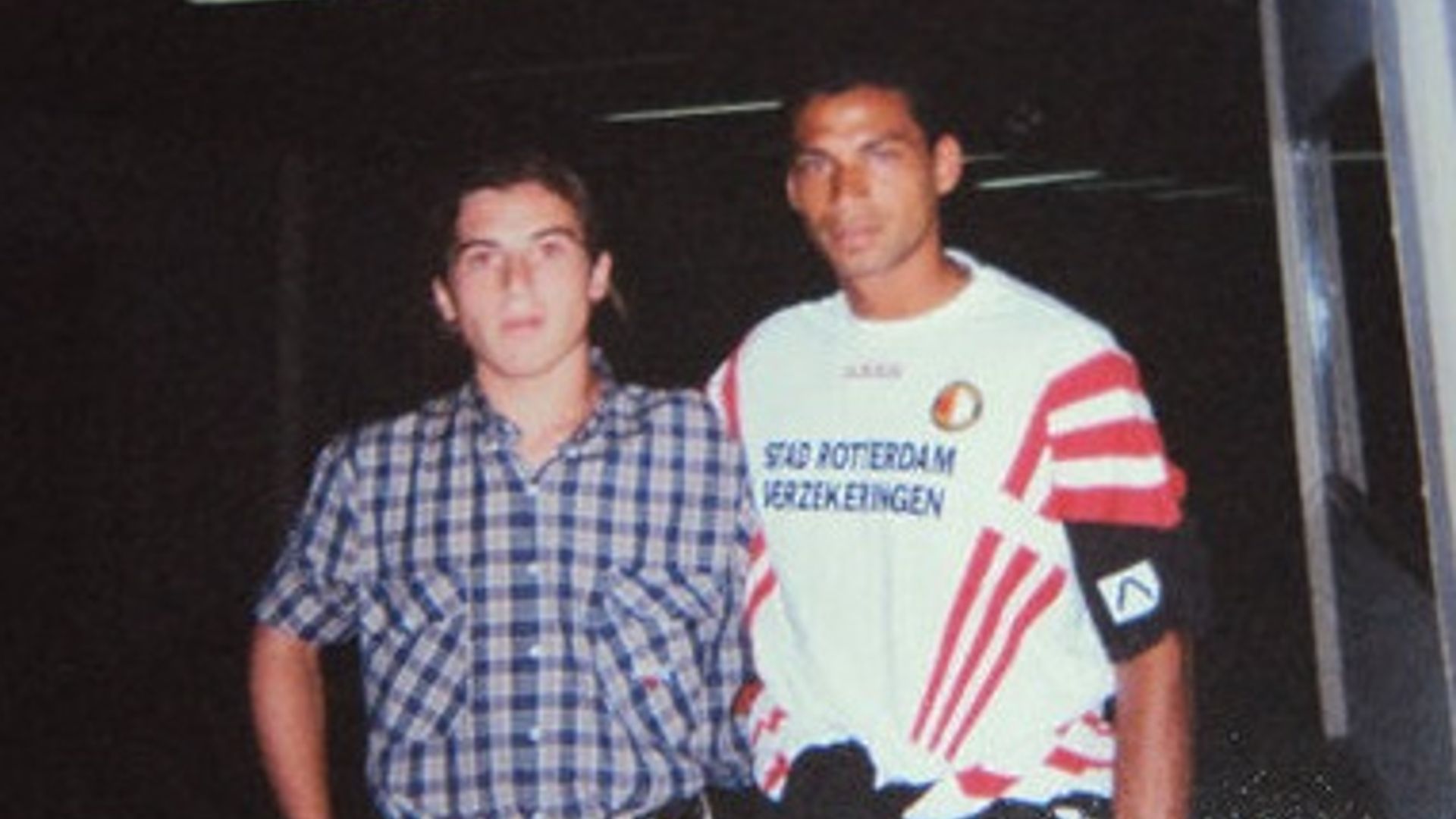 Ignacio in 1997 met toenmalig Feyenoord-speler Henk Fraser