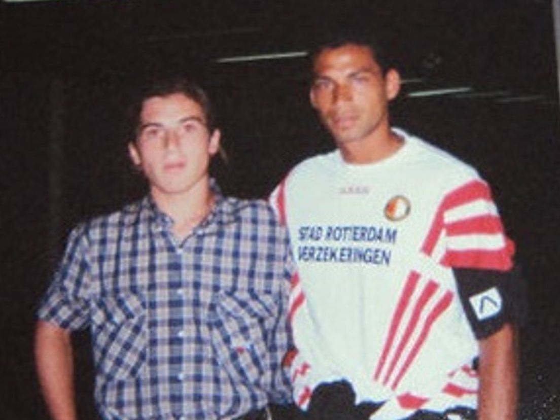 Ignacio in 1997 met toenmalig Feyenoord-speler Henk Fraser