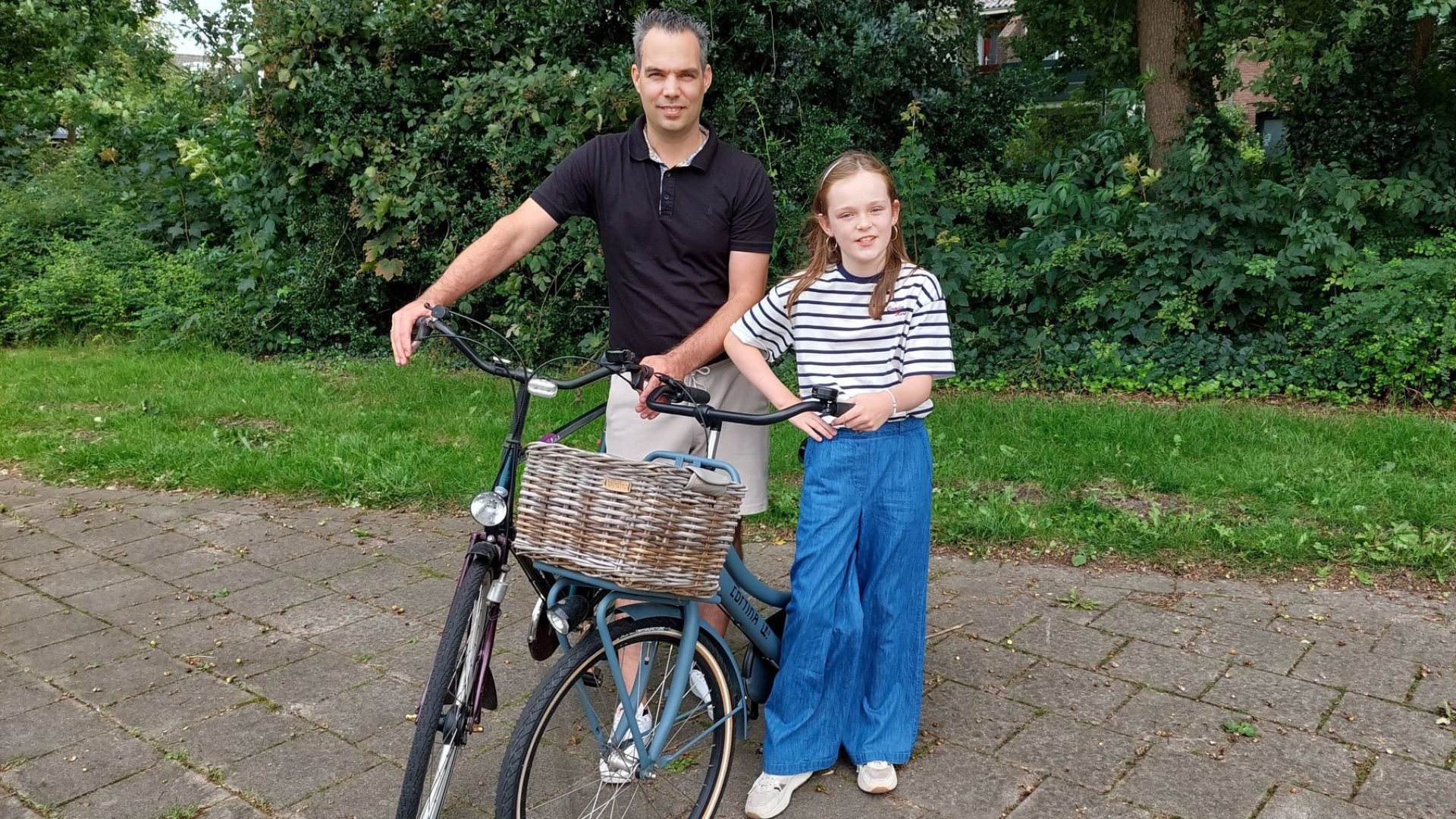 Kanker trof Martijn hard, nu strijdt hij op de fiets met zijn kind