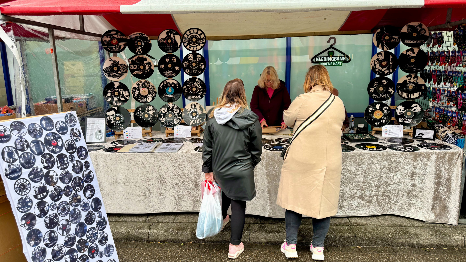 Vinylkraam op Alphense Jaarmarkt