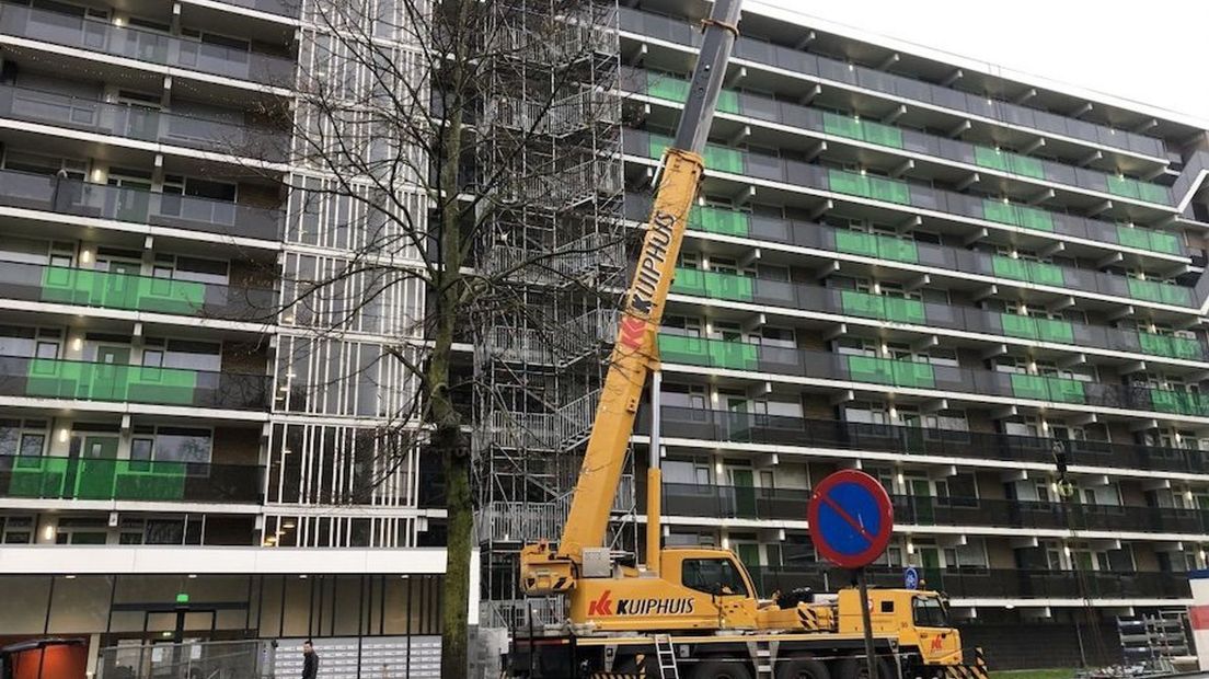 De flat aan het Gelderseplein in december 2020.